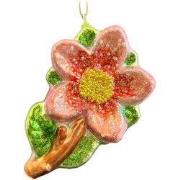 Glas bloem 11 cm ornament