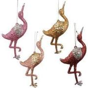 Plastic flamingo 4A 14 cm ornament