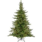 Grandis Fir kunstkerstboom groen met verlichting H180 cm D132 cm