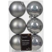 Kerstbal kunststof d8 cm mgrs 6st kerst