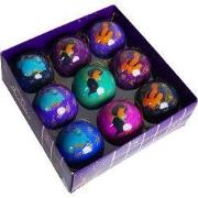 Box kerstbal plastic 75mm aladdin 9st