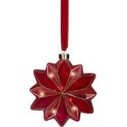 Warm wit 15 Micro-LED Bloem dia 19 cm rood