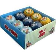 Kerstballen set polystyreen Tom&Jerry 9 delig 8,3 cm
