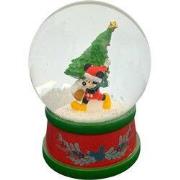 Sneeuwbol glas/polyresin Mickey kerstboom 11 cm