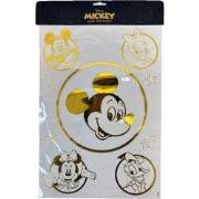 Raamstickers PVC Mickey&friends goudfolie A3 40 cm