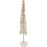 Clayre & Eef Kerstdecoratie Beeld Kerstboom Ø 5x25 cm Beige Hout