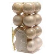 5 stuks - Kerstbal plastic glans-mat/40mm/parel