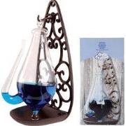 Barometer met gietijzer houder