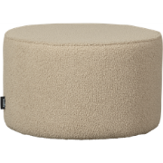 WOOOD Sara Poef Laag - Teddy - Zand - 36xØ60cm