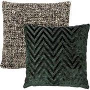 KUSSENSET | 2-delig | 45x45 cm | zwart, groen | Hoii