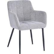 Livingfurn - Eetkamerstoel - Bronco Toffee - Beige - Set van 2