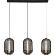 Hanglamp 3-Lichts - Chrome Glas - 105x22x150cm