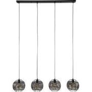 Hanglamp Zwart/Bruin - 4-Lichts - 135x25x150cm
