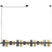 Hanglamp Gemixt Glas - 14-Lichts - 190x20x150cm