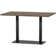 WOOOD Bistro Dubbele Vierkante Buisvoet - Metaal - Zwart - 72x80x40