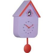 Wandklok Dupla Color Cuckoo - Paars - 21.5x21.5x41.5cm