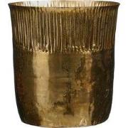 Mica Decorations Xavier Plantenpot - H26 x Ø25 cm - IJzer - Goud