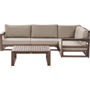 TIMOR - Loungeset 4-zits- Donkerbruin  - Taupe