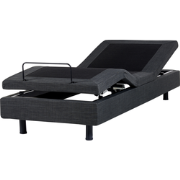 DUKE - Bed verstelbaar - Donkergrijs - 90 x 200 cm - Polyester