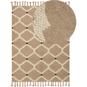 ORENCIK - Laagpolig vloerkleed - Lichtbeige - 160 x 230 cm - Jute