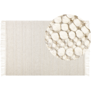 PERTEK - Modern vloerkleed - Lichtbeige - 160 x 230 cm - Wol