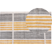 KATRA - Vloerkleed - Geel - 140 x 200 cm - Katoen