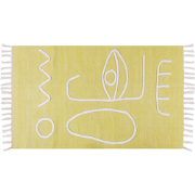 YAVU - Modern vloerkleed - Geel - 80 x 150 cm - Polyester