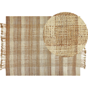 BERISSA - Modern vloerkleed - Lichtbeige - 140 x 200 cm - Jute