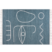 YAVU - Vloerkleed - Blauw - 140 x 200 cm - Polyester