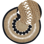 YOZGAT - Laagpolig vloerkleed - Beige - 120 cm - Jute