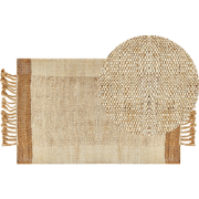 DEDEMLI - Modern vloerkleed - Lichtbeige - 80 x 150 cm - Jute