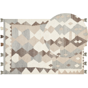 ARALEZ - Kelim vloerkleed - Multicolor/Bruin - 160 x 230 cm - Wol