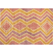 CANAKKALE - Laagpolig vloerkleed - Mosterdgeel - 140 x 200 cm - Katoen