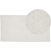 ERZIN - Laagpolig vloerkleed - Gebroken wit - 80 x 150 cm - Wol