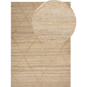 YUVACIK - Laagpolig vloerkleed - Beige - 160 x 230 cm - Jute