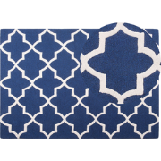 SILVAN - Laagpolig vloerkleed - Marineblauw - 160 x 230 cm - Wol