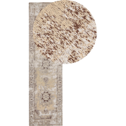 ALMUS - Laagpolig vloerkleed - Lichtbeige - 80 x 300 cm - Katoen