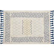 ERZINCAN - Laagpolig vloerkleed - Beige - 160 x 230 cm - Katoen