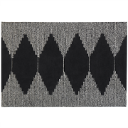 BATHINDA - Laagpolig vloerkleed - Zwart - 160 x 230 cm - Katoen