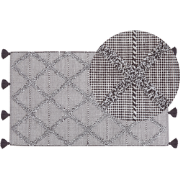 TUZLA - Laagpolig vloerkleed - Bruin - 80 x 150 cm - Katoen