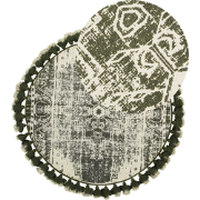 KAHTA - Laagpolig vloerkleed - Groen - 120 cm - Katoen