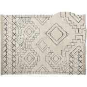 ZEYNE - Laagpolig vloerkleed - Beige - 160 x 230 cm - Katoen