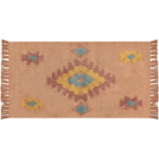 IGDIR - Laagpolig vloerkleed - Oranje - 80 x 150 cm - Katoen