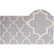 SILVAN - Laagpolig vloerkleed - Lichtgrijs - 80 x 150 cm - Wol