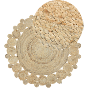 GOLGEN - Laagpolig vloerkleed - Beige - 120 cm - Jute