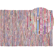 BARTIN - Laagpolig vloerkleed - Kleur/Wit - 140 x 200 cm - Polyester