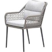 Toledo dining fauteuil - carbon black - taupe - valley sand