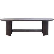 Salontafel Deens Ovaal - Donkerbruin Hout - 130x70x38cm - Lorna