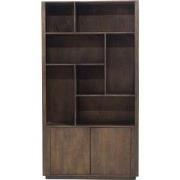 Wandkast Donkerbruin Mangohout - 120x45x220cm - Finn