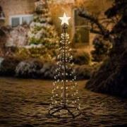 LED kerstdecoratieboom voor buiten 150 cm met 154 warmwitte LED's